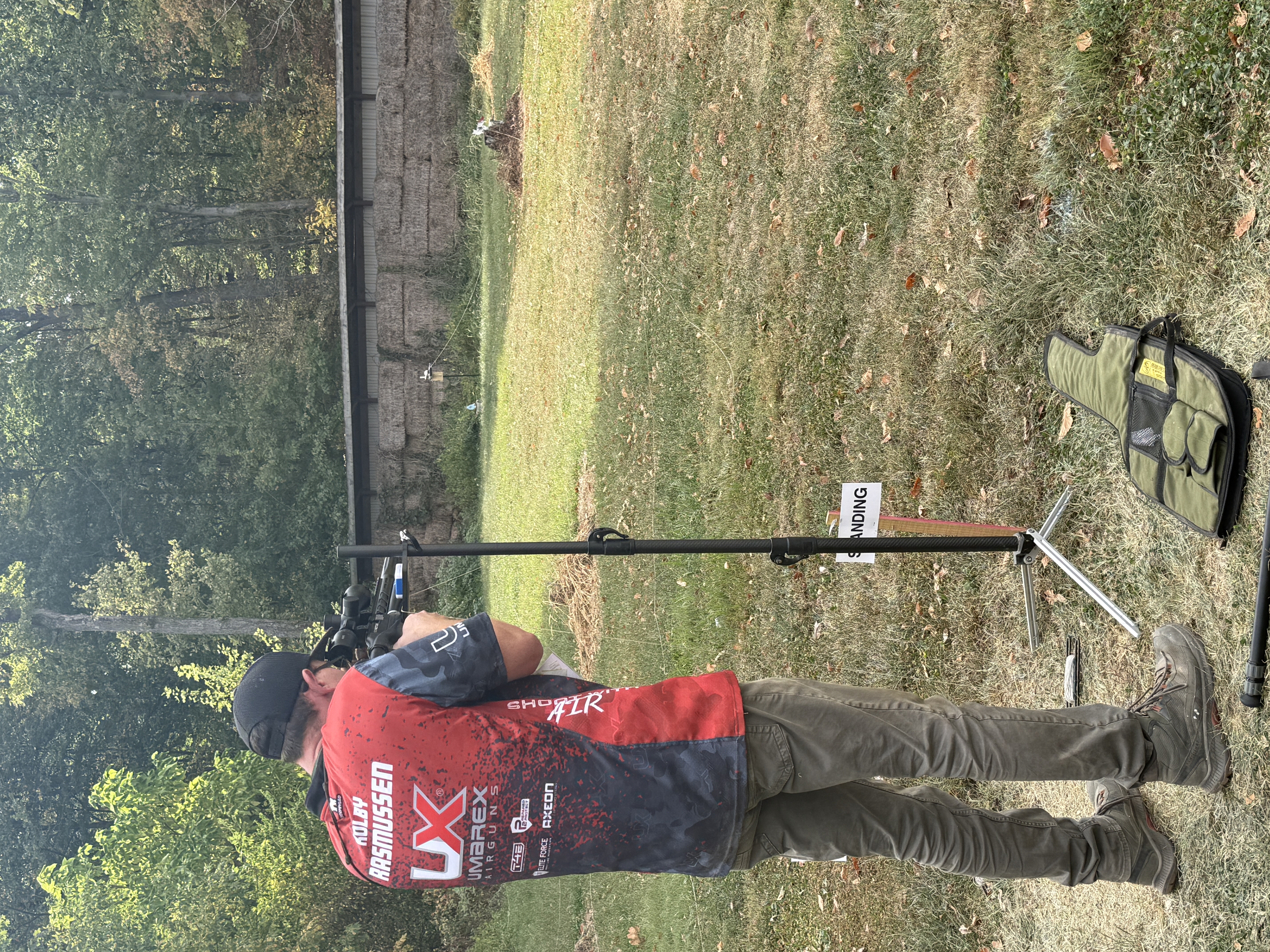 The author shooting the Umarex Notos with a custom Skinner SIghts Notos Soft Case in the forground
